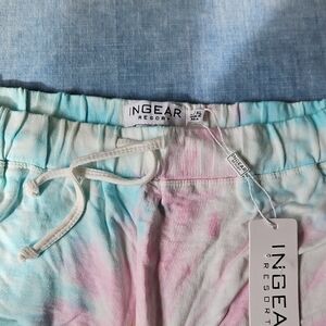 Ingear Womens Tie-Dye Joggers - Pink and Blue